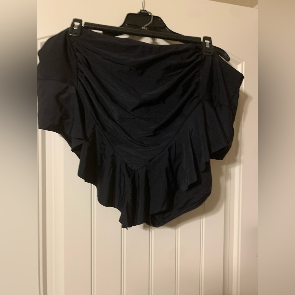 Bloomchic Ruffle Trim Ruched Front Swim Bottom - Picture 5 of 7